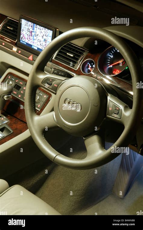 Luxury Car Dashboard With Satnav System Stock Photo Alamy