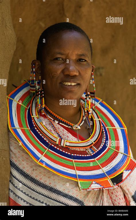 Maasai Woman Ngomongo Village Kenya Stock Photo Alamy