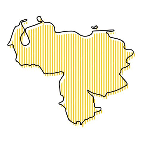 Mapa De Contorno Simple Estilizado Del Icono De Venezuela Vector Premium