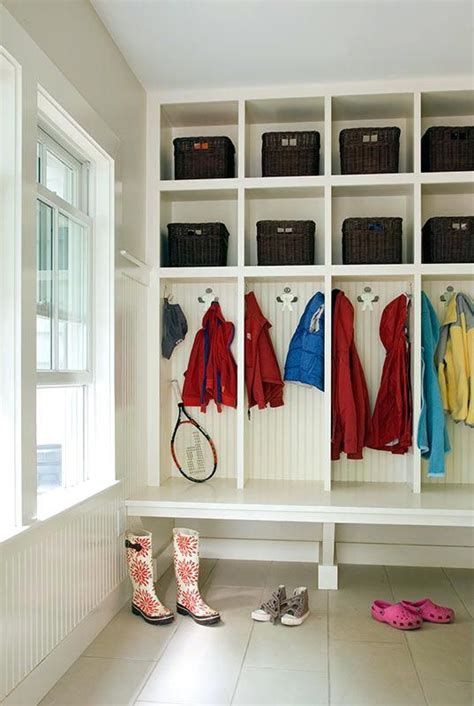 Mudroom Lockers With Bench Built Ins Excellent Builtin Mudroom Bench And The Wainscot Around The