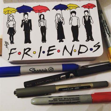 Friends Tv Show Opening Sequence Drawing Made With Sharpies M