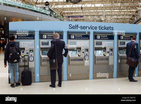 South Western Railway Self Service Ticket Machines At Waterloo Station