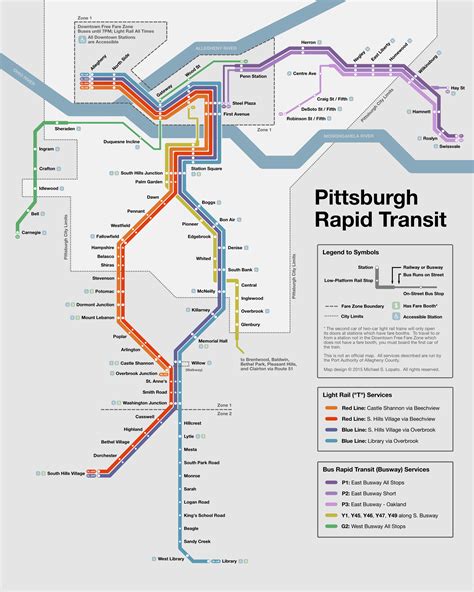 Submission Unofficial Map Pittsburgh Rapid Transit Maps