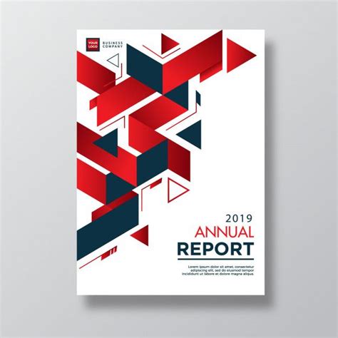 Modern Red Geometry Abstract Annual Report Design Cover | Annual report design, Annual report ...