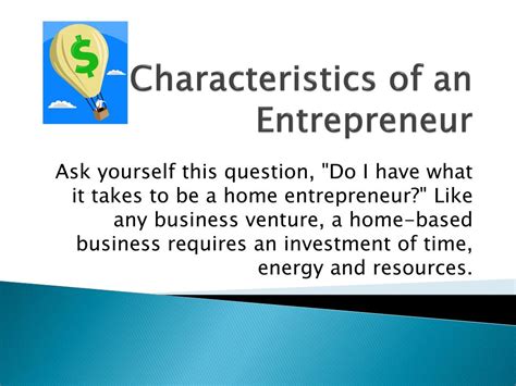 Ppt Characteristics Of An Entrepreneur Powerpoint Presentation Free