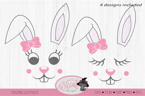 The best selection of royalty free bunny face vector art, graphics and stock illustrations. Easter bunny girl face, Bunny with ribbon face svg ...