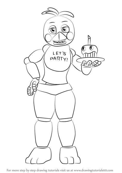 Learn How To Draw Toy Chica From Five Nights At Freddy S Five Nights At Freddy S Step By Step