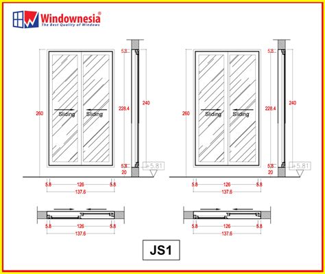 Detail Denah Pintu Geser Koleksi Nomer