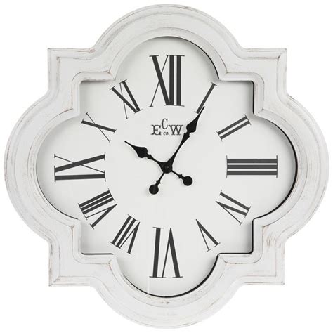 White Quatrefoil Wall Clock Hobby Lobby 1805282 Wall Clock Clock
