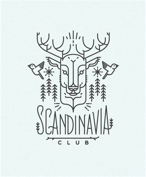 Scandinavia Scandinavia Club Illustration Craft Logo Typography