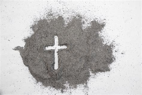 Cross Made Of Ashes Ash Wednesday Lent Season Vintage Abstract