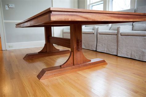 A way to do this with such a large table surface is to make the table top of out 1 (0.75) material. Ana White | Mahogany Double Pedestal Farmhouse Dining ...