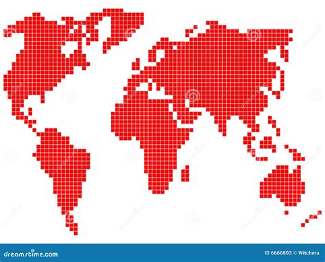 Pixel World Map Cartoon Vector CartoonDealer Com 6012889