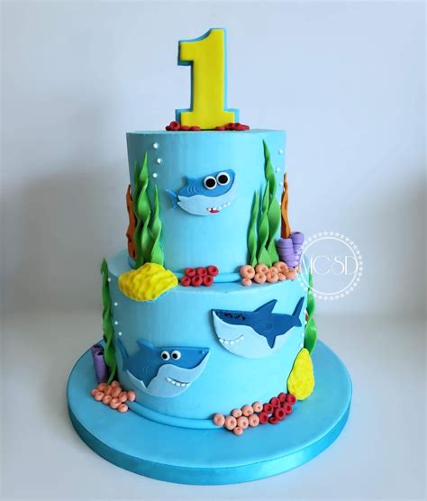 Cakes By Zana Baby Shark 1st Birthday Cake