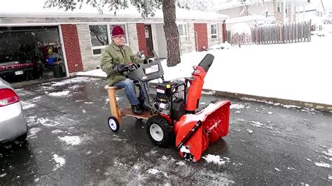 No one wants to shovel a path to the shed just to dig out a snowblower that is harder to start because it's been sitting in the cold. Riding snowblower - YouTube