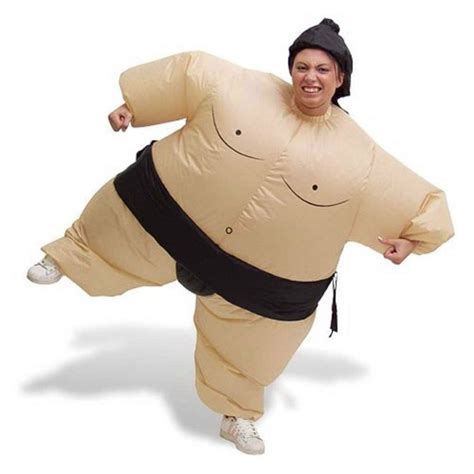New Inflatable Sumo Wrestler Suits Adult Costume Fancy Dress Blow Up