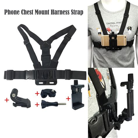 Universal Cell Phone Chest Mount Harness Strap Holder Mobile Phone Clip For Iphone Pro Max