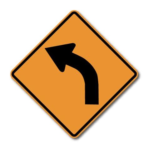 Cw 1 2 Curve Arrow Road Sign Diamond Grade Mutcd Compliant Safety