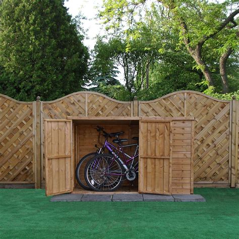 Wooden Garden Bike Shed 6x3 Outdoor Storage Windowless Overlap Pent