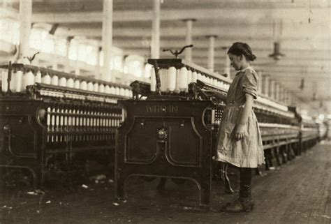 Hine Child Labor 1911 Na Young Spinner At The Washington Cotton