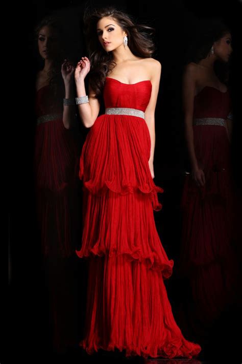 Dressybridal 5 Amazing Red Strapless Prom Dresses——glow Like A Fire