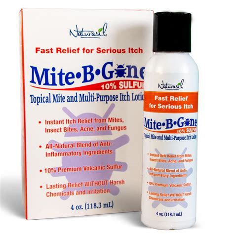 Buy All Natural Itch By Mite B Gone Sulfur Lotion For Acne Bug Bites