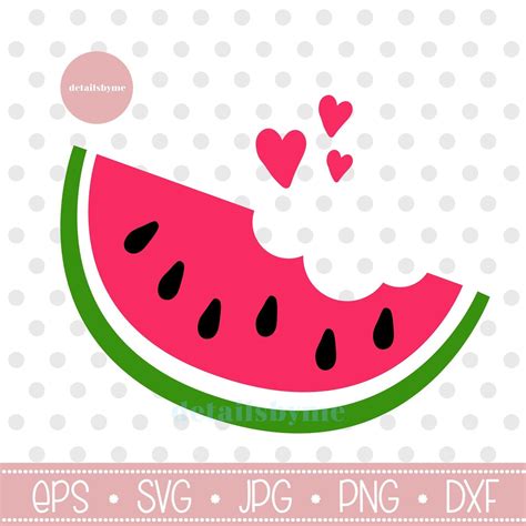 Watermelon Svg File Watermelon Svg Watermelon Slice Svg Summer Time