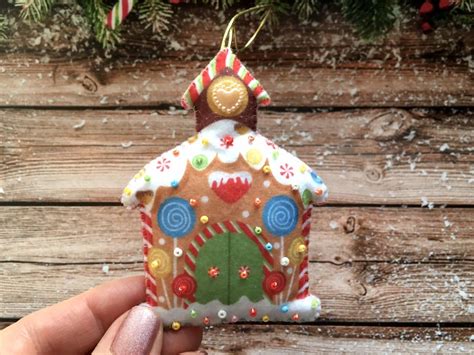 Felt Christmas Gingerbread House Ornament The Best Christmas