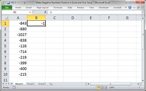 Click on the cell where we'll insert a simple formula that will turn a negative value into positive. Make Negative Numbers Positive in Excel and Vice Versa ...