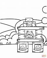Coloring Pages Angry Birds Pig Fortifications Kids Bird Printables Pigs Piggies Printable Space Crafts Cartoon Supercoloring Drawing Categories sketch template