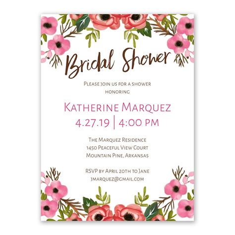 A reply to an invitation: Blooming Beauty Bridal Shower Invitation | Ann's Bridal ...