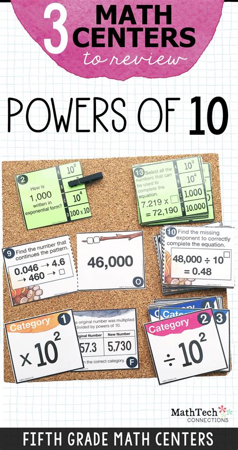 5th Powers Of 10 Math Centers Math Games Powers Of