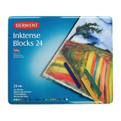 Derwent Inktense Ink Blocks Set Tin Of 24 Ink Block Derwent