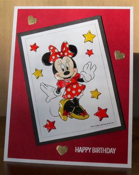 Minnie Mouse Birthday Card Disney Birthday Card Kids Birthday Cards