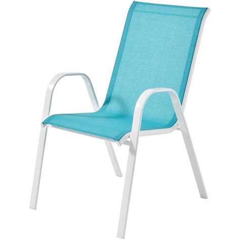 Sling patio chairs offer comfort in a stylish presentation with its relaxed design. Mainstays Outdoor Patio Sling Mesh Chair, Stackable, Aqua ...