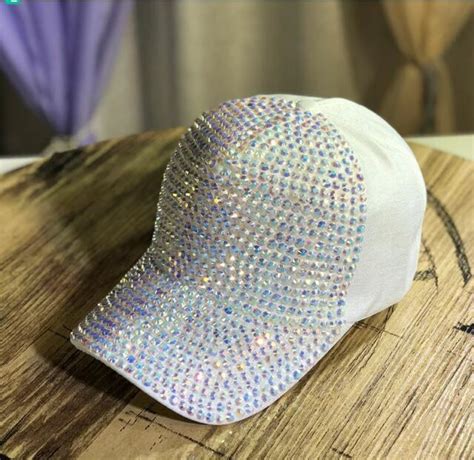 Rhinestone Sequins Baseball Cap Sparkly Glitter Bling Hat Women Snap