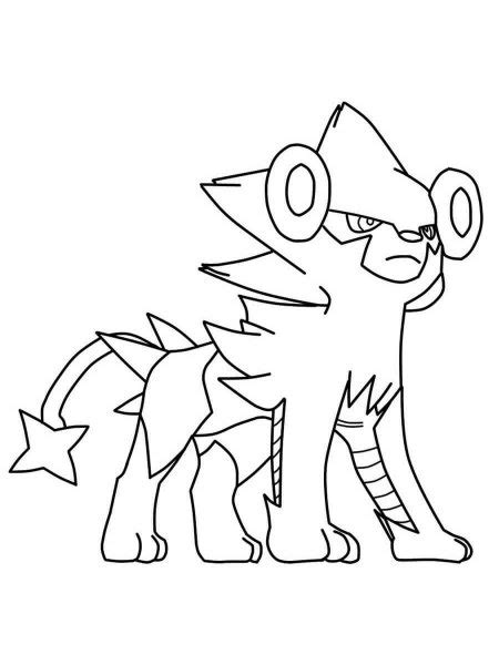 Luxray Pokemon Coloring Pages Free Printable
