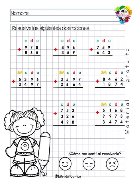 Cuaderno Operaciones Matemáticas Materiales Educativos para Maestras