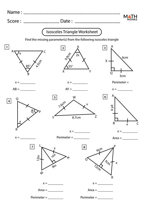 Equilateral Triangle Worksheet