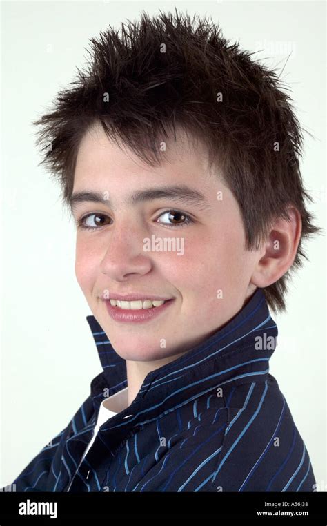 Teen Boy Poses For Photo England Stock Photo Alamy