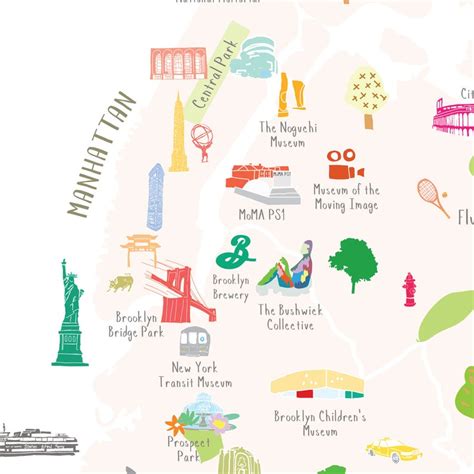 New York City Boroughs Map Art Print All Five Boroughs Etsy
