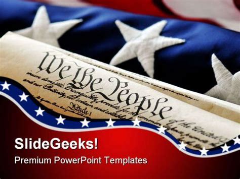United States Constitution Government Powerpoint Templates And