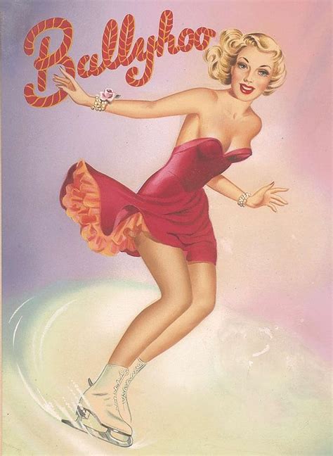 Pin Up Girl 1950s Art Ice Skate Ballyhoo By Vibart Photograph By Redemption Road Fine Art America