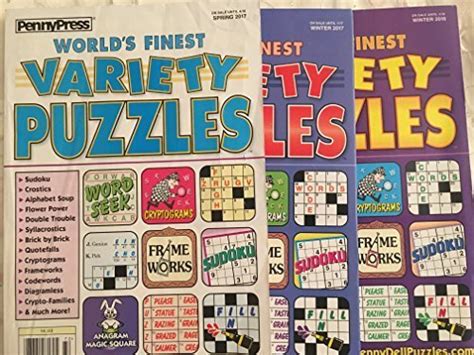 Just download one, open it in your favorite pdf viewer, and print. Lot of 3 Penny Press World's Finest Variety Puzzles Puzzle ...