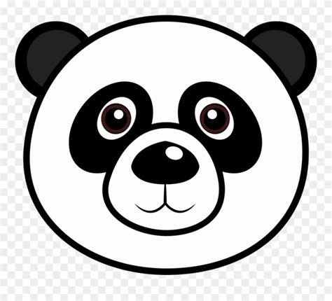 Panda Bear Face Coloring Page Clipart 1461951 Pinclipart