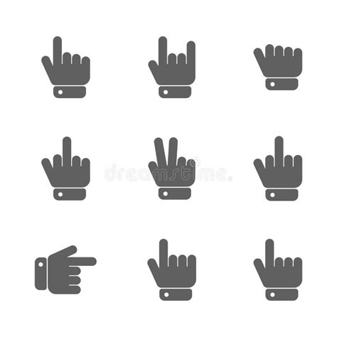Hand Gestures Icons Vector Illustration Stock Vector Illustration