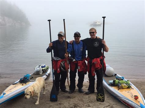 boarders paddle across lake erie to support research below it great lakes echo