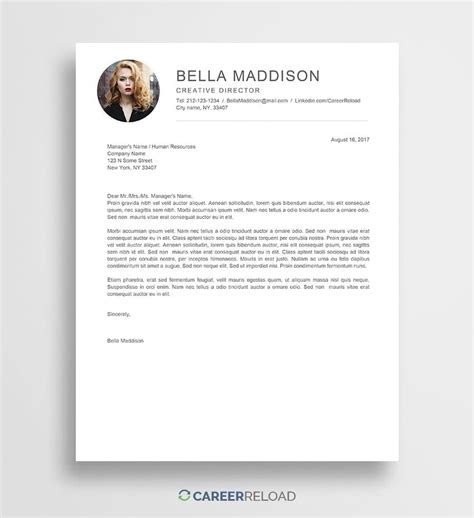 Microsoft Word Cover Letter Template Billapipe