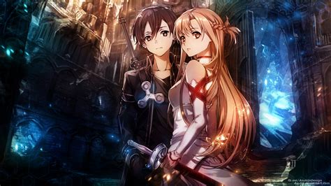 Asuna Yuuki Kirito Hd Sword Art Online Wallpapers Hd Wallpapers Id