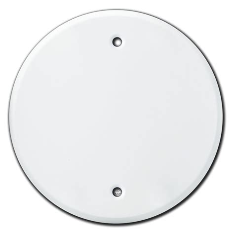 Round Blank Ceiling Outlet Cover For 4 Electrical Box White